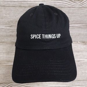 BACARDI RUM SPICE THINGS UP PROMO BLACK ADJUSTABLE STRAPBACK BASEBALL HAT CAP